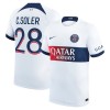 Virallinen Fanipaita Paris Saint-Germain C. Soler 28 Vieraspelipaita 2023-24 - Miesten